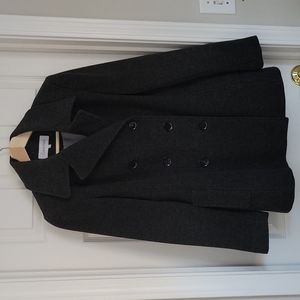 Calvin Klein Charcoal Gray Peacoat, Size 6